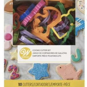 Wilton Alphabet, Numbers and Holiday Plastic Cookie Cutters, 101-Piece Set
